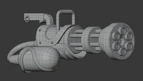Mini Splatling Front - Wireframe Mini Splatling Front - Wireframe